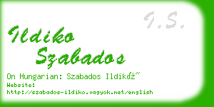 ildiko szabados business card